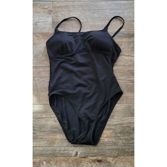 Hurley Sporty Women's‎ One Piece Swimsuit Size XL Black Strappy Back - Picture 8 of 16